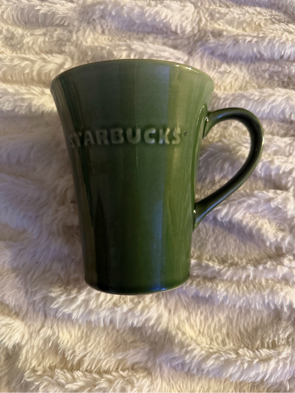 Starbucks Dark Green Glossy Ceramic Mug with Handle